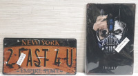 New License Plate & Batman Metal Signs - 12"x6" & 12"x8"