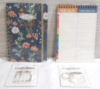 Lot of New Planning and Journaling Products, Including a 160 Page Notebook (8&frac12;"x6"), Weekly Grocery Planner & 2 Sticky Memos (30 Sheets Each)