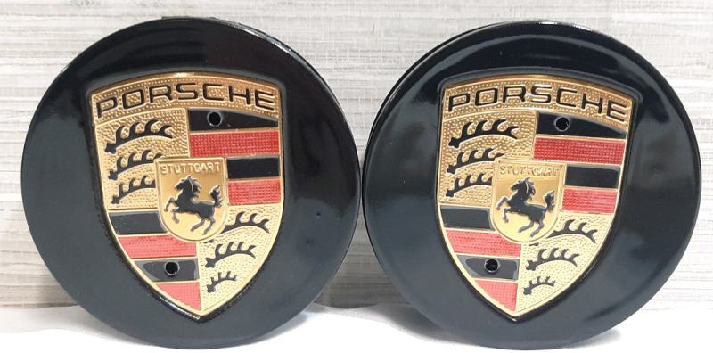 2 New Wheel Hub Center Cover Caps, Matte Black