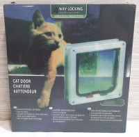 New Multifunction Cat Door, 4 Way Locking Positions