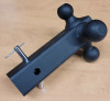 New - Tri-Ball Trailer Hitch Mount with Hook , Fits 2" Receiver . 1 7/8" , 2" & 2 5/16" Tow Balls . - 2