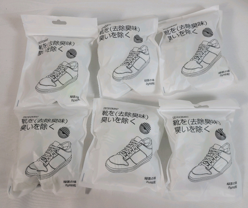 New - 6pks. Sneaker Deodorant Balls , 6 Balls Per Pack .