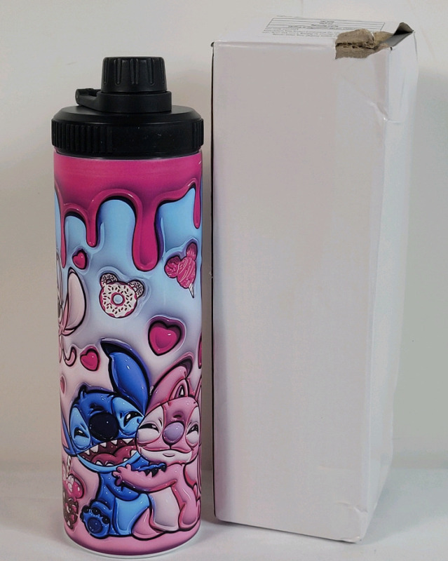 New - Stitch & Angel 20oz. Water Bottle