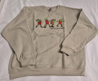 New Size XL Sweatshirt with Printed Jim Carey's Grinch Outfit Montage "That's It, I'm Not Going"