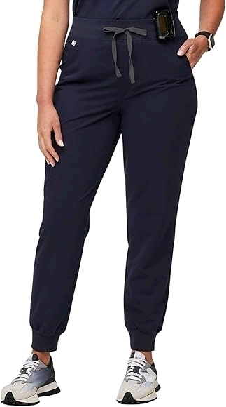 New Size Small Petit FIGS Women's High Waisted Zamora Scrub Pants Retails for $68 - Navy
