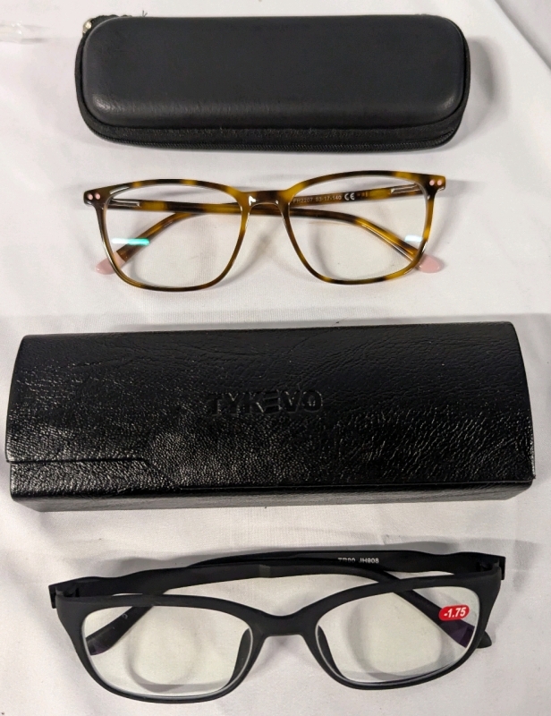2 New Pairs of Prescription Glasses. -1.75 Strength. 5.25" Arm to Arm.