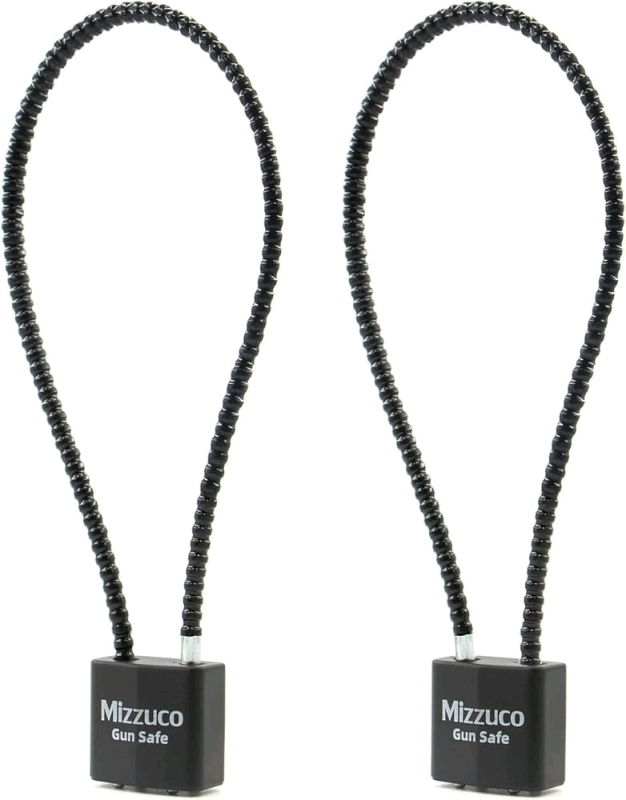 2 New Mizzixo Cable Gun Locks with Keys. 15" Cable.
