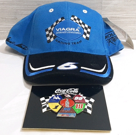 New Nascar Number 6 Hat & Nascar Pins
