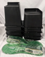 2 New Mattress Lifter and 8 New Bed Risers. Risers Measure 4" and 6" Tall.