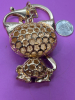 Betsey Johnson Rhinestone Panda Pendant Necklace Black Enameled Rhinestone Cat Accessory - 5