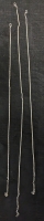 3 Silver Toned Necklaces with Lobster Claw Clasps. Longest Measures 20.5".
