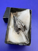 Victorian Sterling Parasol Bar Brooch - 6