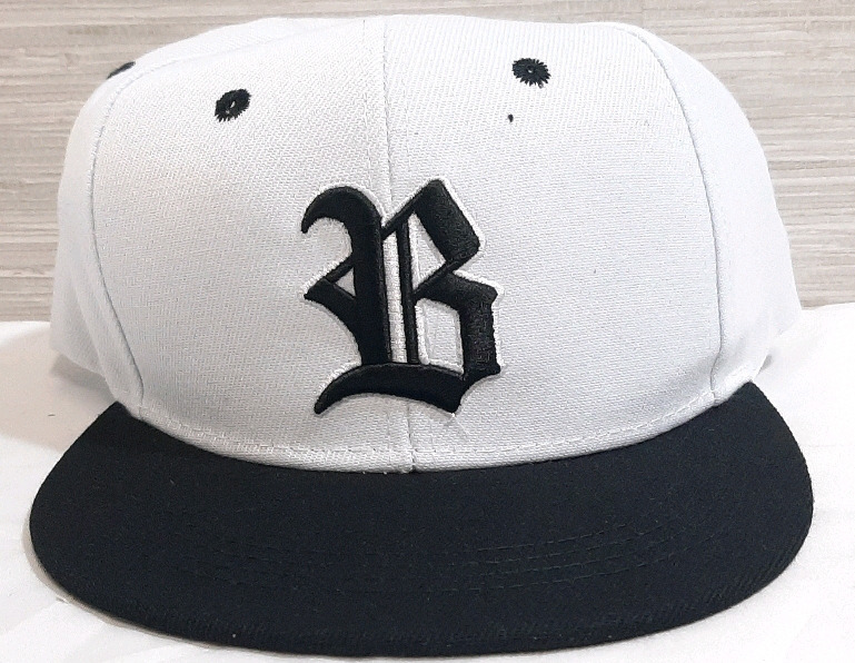 New Letter B Gothic Embroidered Flat Bill Baseball Hat