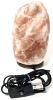 Great Working Pink Himalayan Salt Lamp on Wood Base with Light Switch &bull; 8.25" Tall - 6
