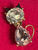 5 Adorable Cat Brooches CZ Rhinestone Enamels - 4
