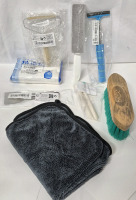 New Mixed Miscellaneous Lot - Pumice Stone, Shoe Brush, Cloth, Pet Hair Removing Tool ++