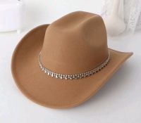 New Cowboy Hat With Bling sz 57cm