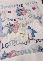 New Stitch sz Double/Full Duvet Cover Set - 2 Pillowcases 31 by 20.5" & Duvet Cover + Queen sz Fitted Sheet