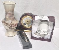 Home Decor Lot - Vase, Ergo Clock, Night Light +