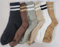 New - 6-Pairs Size 6-9 Women's Socks .