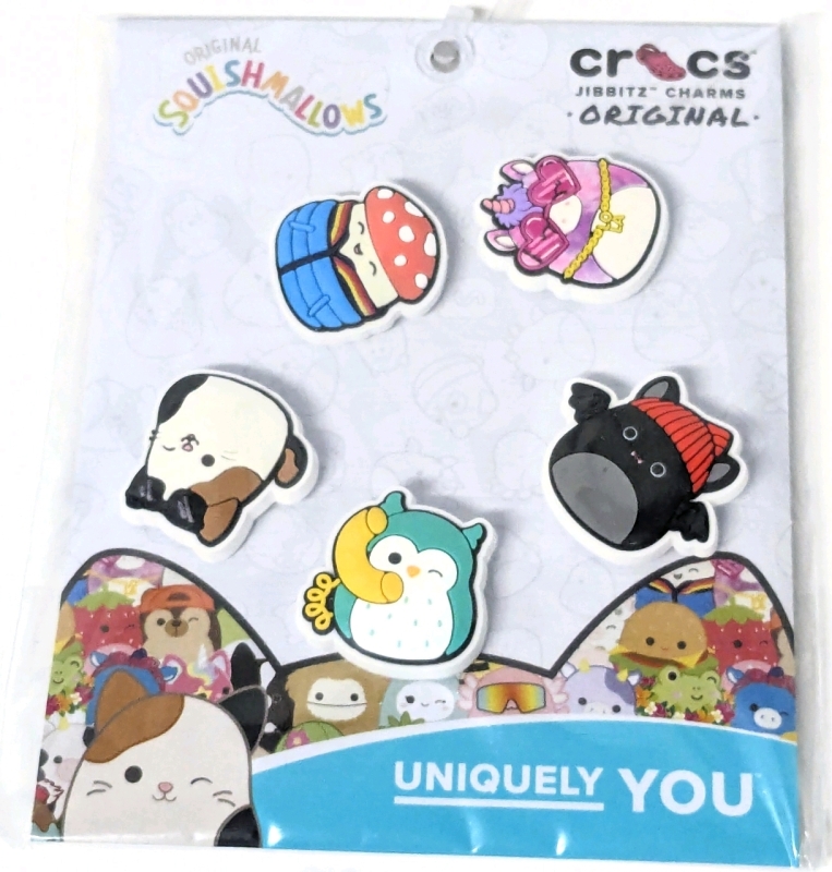 New CROCS x Squishmallow Original Jibbitz Charms 5-Pack | Approx 1.25" Tall ea