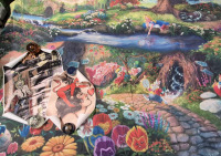 Large Alice in Wonderland Back Drop & 2 Funky Posters