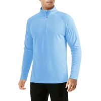 New sz L Men's Half Zip Top - Sky Blue