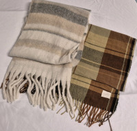 2 New Soft Cozy Scaves/Shawls