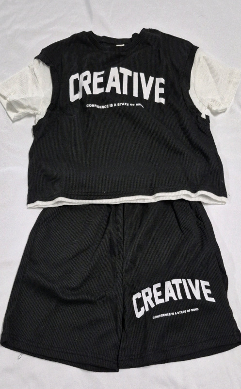 New Kid's sz 8 years Shirt and Short Set