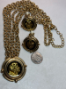 Ancient Grecian Roman Cameo Style Choker Necklace & Earrings - 2