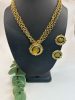 Ancient Grecian Roman Cameo Style Choker Necklace & Earrings - 4