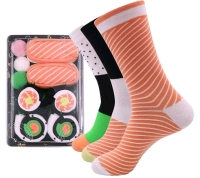 New 3-Pack of SUSHI SOCKS in Gift Packaging &bull; One Size Fits Most