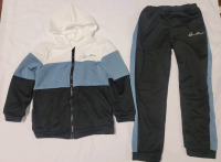 New - Size 130 Youth Track Suit . Hooded Zipper Sweat & Track Pants
