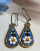 Micro Mosaic Glass Brooch & Two Mosaic Earrings - 3