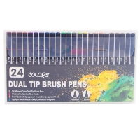24 New Dual Top Brush Pens.