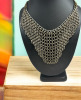 Outstanding Chainmail Choker Necklace / Vera Bradley Indigo Pop / 2 Pierced Earrings - 4