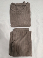 New | Wool Like Pant & Long Sleeve Shirt Set Womens Size: XL