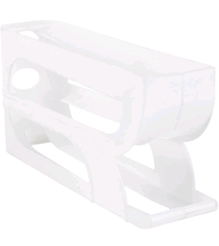 New | 3 Tier Plastic Rolling Egg Storage Rack/ Organizor For Fridge | 12" x 3" x 8"