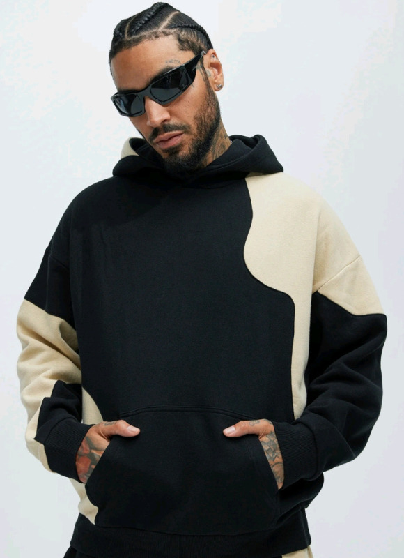 New | Tyson Opposite Forces Oversize Hoodie Mens Size XL - Black/combo | * Retails $59 *