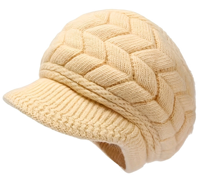 New | Ribbed Knitted Beret / Warm Winter Slouchy Cap