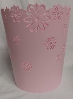 New | Cute Small Pink Garbage Bit w/ Flower Theme | Measures 8 x 10"