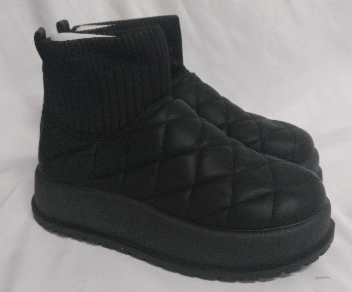 New | Women's Size 5 | Faux Leather Plarform Slipper Boots