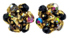 Three Stunning Earrings Statement Czeck / Oil Slick Mystic Watermelon AB / Emerald Peridot Rhinestones - 2