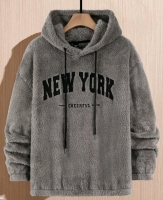New Manfinity Men's Plus Size M Letter Printed Drop Shoulder Hoodie With Drawstring