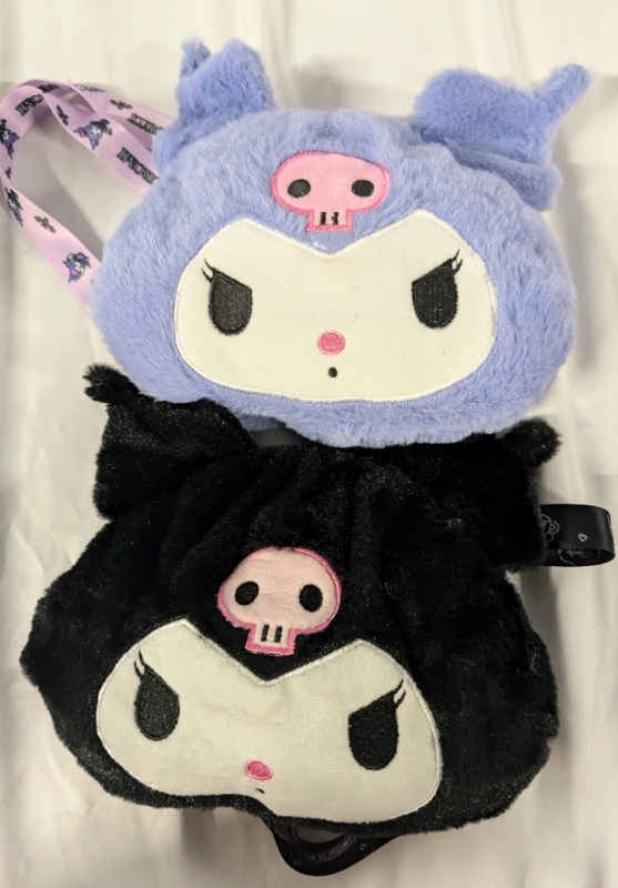 2 New Kuromi Plush Bags. 8" Across.