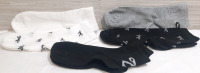 5 New Pairs of Small Socks, Gray, White & Black