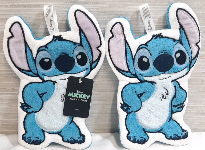2 New Lilo & Stitch Themed Hangable Hand Towels