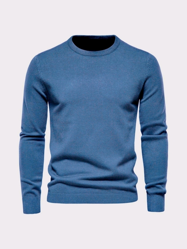 New: Men's Size XL - AhaSelected Crew neck Washable Sweater - Marine