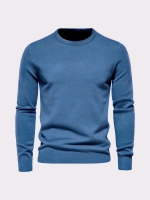 New: Men's Size XL - AhaSelected Crew neck Washable Sweater - Marine