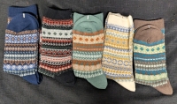 New: 5 Pairs of Socks - One Size - 7.5" Heel to Toe